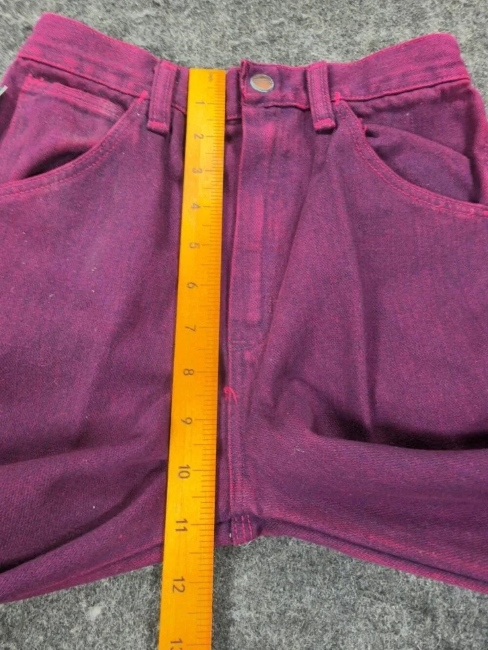 Young Maverick Jeans Girls 12 Reg Purple Cotton Straight VTG 70s Blue Bell USA